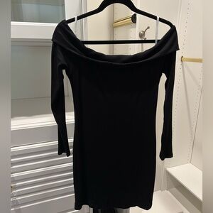 Privacy Please Ribbed Knit Off Shoulder Silas Dress